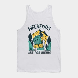 hiking illustration campers Tank Top